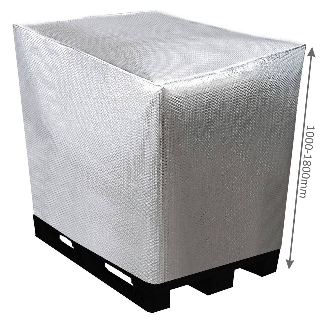 REKUBIK Thermohaube für Industriepalette 1200 x 1000 mm geschlossen 1200 mm