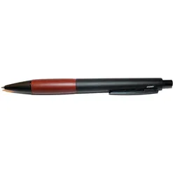 LAMY Kugelschreiber schwarz mit braunem Griffstück, Modell 296