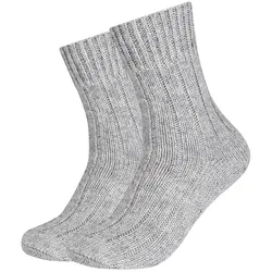2er Pack camano Cosy Wool Rib Socken 9710 - castlerock 35-38