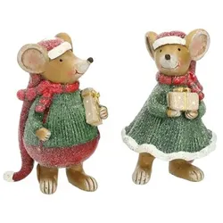 WURM Maus Weihnachts-Dekor 2er-Set Größenauswahl