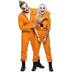 Maskworld Irrer Halloween Clown Häftling Kostüm (XXL)
