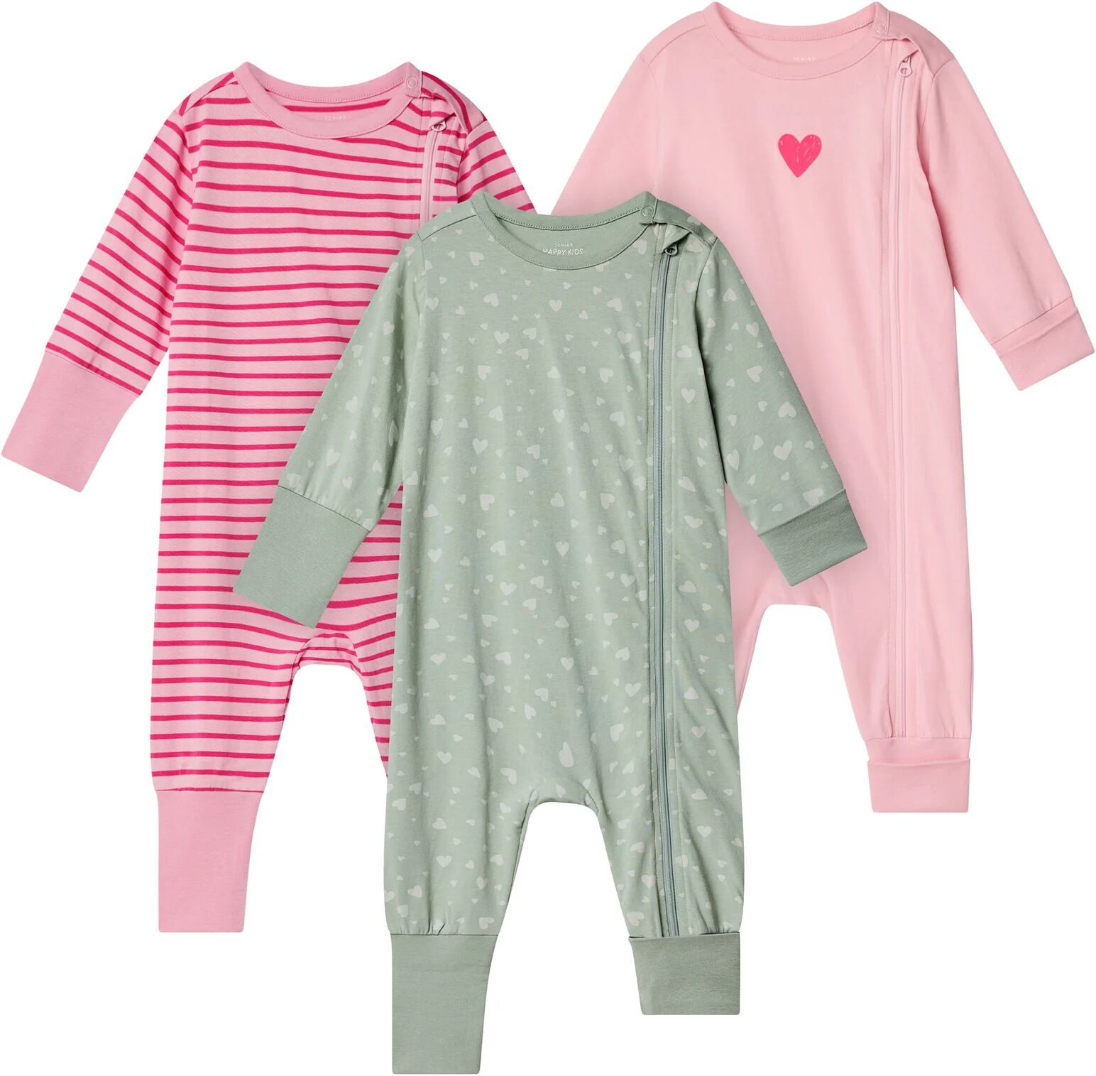 Tchibo - 3 Baby-Schlafanzüge - Baby - Gr. 74/80