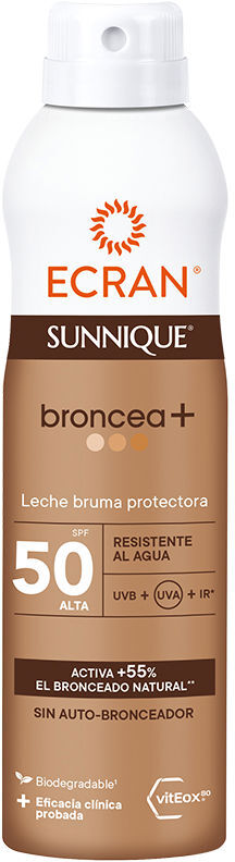 Ecran Sunnique BRONCEA+ brume protectrice Spf 50 250 ml