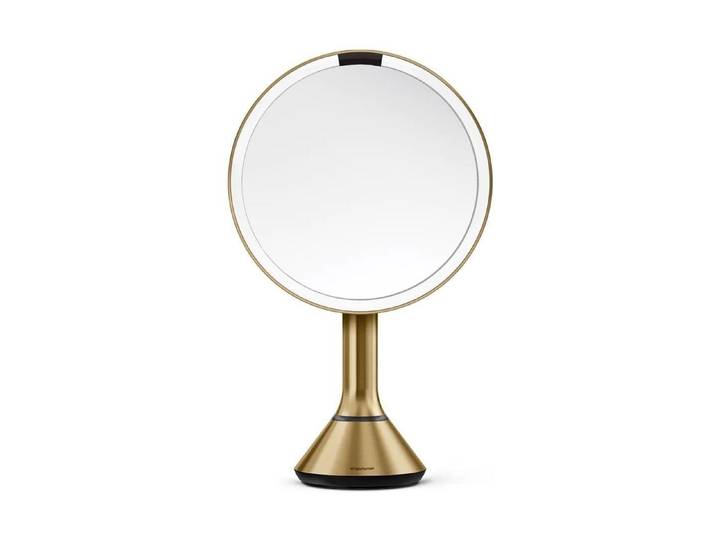 Kosmetikspiegel SIMPLEHUMAN Simplehuman 20cm,Messigfarben , braun, H:46cm, Edelstahl, Spiegel, Kosmetikspiegel
