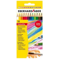 Eberhard Faber, Malstifte, Aquarellfarbstifte Colori, 12 Stück, mit Pinsel (12x)