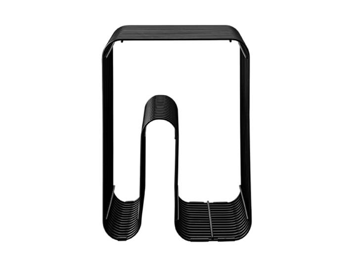 Multifunktionaler Design Hocker & Beistelltisch „Curva“ Schwarz AYTM