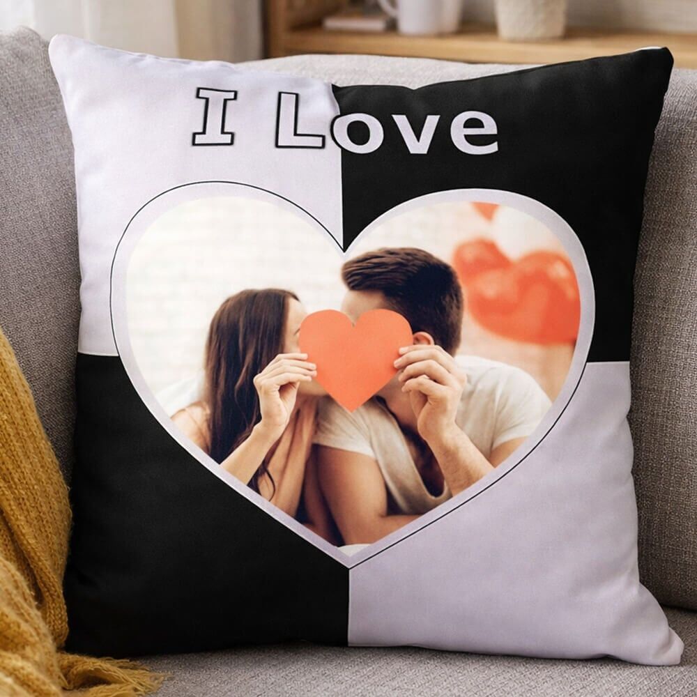 Ocadeau Coussin I Love noir