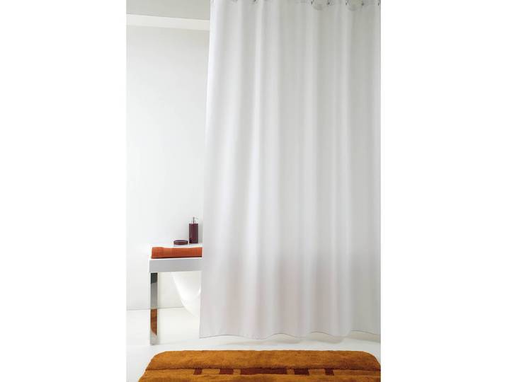 Duschvorhang Impressa Polyester PVC Weiß/Weiß 240 x 200cm