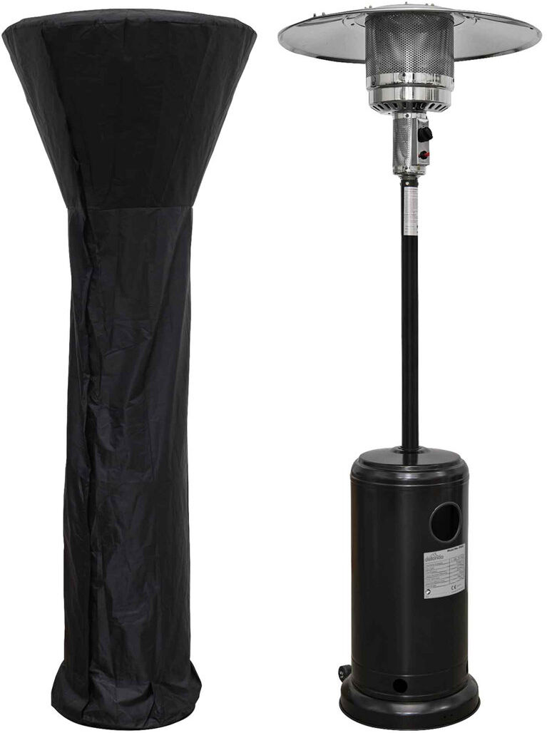 Dakota Fields Antjedine Stainless Steel Propane Standing Patio Heater Black 220cm H X 85cm W X 85cm D