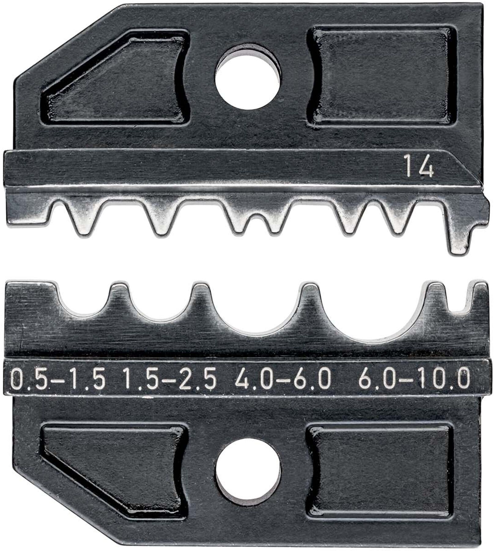KNIPEX 97 49 14 Crimpeinsatz für unisolierte Rohr- und Quetschkabelschuhe sowie unisolierte Stoß- und Quetschverbinder nach DIN 46341 )