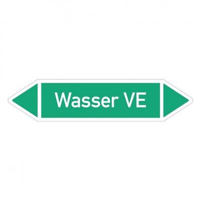 Aufkleber I RKZ-Etikett Wasser VE,DIN 2403,grün/weiß,ab Ø 90mm,440x100mm,2/Bogen