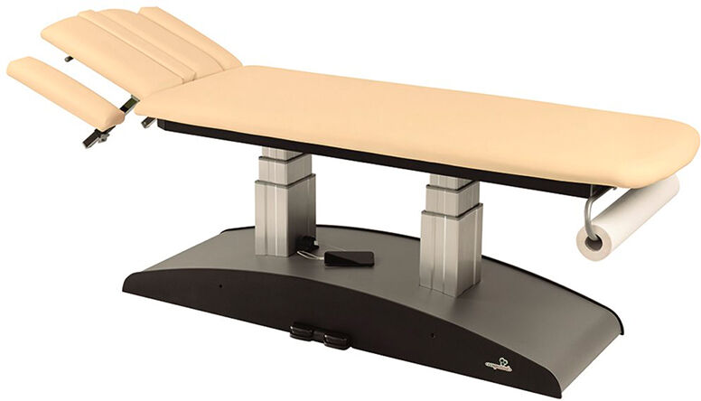 Marquesa elétrica Ecopostural: Dois corpos, portarrolos incluído e cabeça regulable até 90º (62x207 cm)