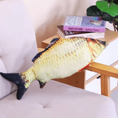 Inspire Picks Plush Catnip Fish Toy Interactive Teeth Cleaning & Kicking Toy For Cats 2 60cm