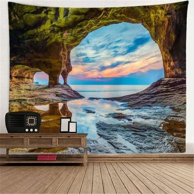 Uplifted Finds Scenic Aperture Mural   Tree Hole Perspective Window Tapestry   Executive Studio & Nature Sanctuary Decor 207 230 X 180 Cm