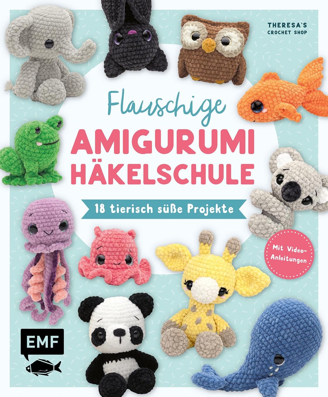 Theresa Kicher - Flauschige Amigurumi-Häkelschule: 18 tierisch süße Projekte mit Flauschgarn häkeln mit Video-Anleitungen - Preis vom 13.10.2026 11:25:28 h