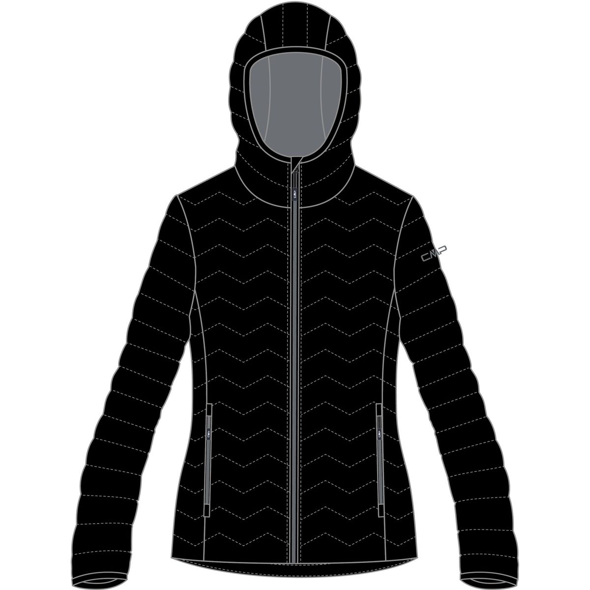 CMP Woman Jacket FIX Hood nero (U901) 36 35Z5006-U901-36