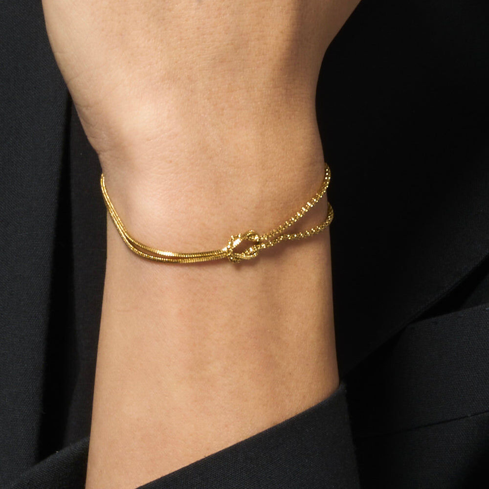 Luca Barra BRACCIALE UOMO IN ACCIAIO IP GOLD CON NODO