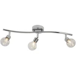 BRILLIANT Lampe Bulb Spotrohr 3flg chrom   3x QT14, G9, 28W, geeignet für Stiftsockellampen (nicht enthalten)   Köpfe schwenkbar