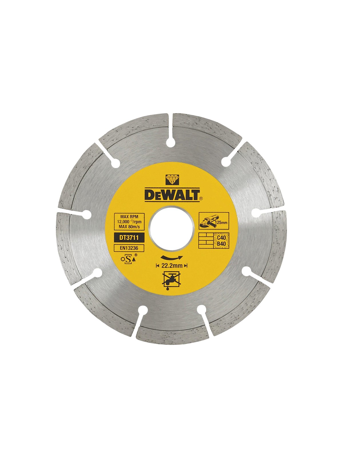 Dewalt High Performance DT3711-QZ - diamond cutting disc - for concrete masonry