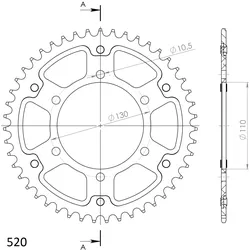 Supersprox Stealth-Kettenrad 520 47Z (Silber)
