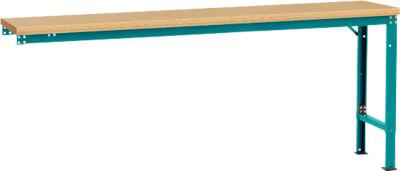 Manuflex Ansatztisch UNIVERSAL Spezial, 2000 x 800 mm, Multiplex natur, wasserblau