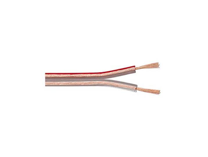 Goobay 15131 luidsprekerkabel 2 x 2,5 mm² koperen strengen/luidsprekerkabel, audiokabel per meter, luidsprekerkabel, koperen kabel, subwooferkabel, transparant, 25 m