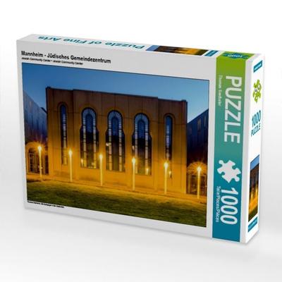 CALVENDO Puzzle Mannheim - Jüdisches Gemeindezentrum | 1000 Teile Lege-Größe 64x48cm Foto-Puzzle für glückliche Stunden