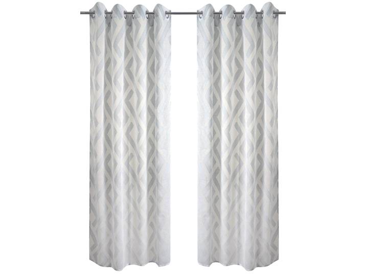 Gardine BRUNO BANANI Lynn, 1 Stück, Ösen, halbtransparent, Scherli Gr. 1, grau, B:140cm H:145cm, Scherli, Polyester, Gardinen, Gardine, schöner Schal, Scherli, zeitlos und modern