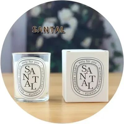 Quick Pick Pro Elegant Wedding Gift, Clear Scented Candle In Crystal Glass Jar, Long Lasting Fragrance santal