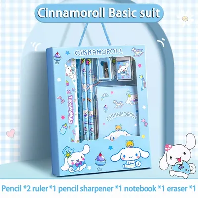 Cinnamoroll School Supplies, Sanrio Kuromi Stationery Set, My Melody Rulers, Study Pencils Erasers Gifts cinnamoroll a
