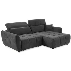 Ecksofa mit Funktion Zoom Stoff Grau