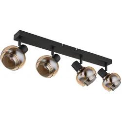Deckenleuchte Deckenlampe Wohnzimmerleuchte Spots beweglich Schwarz L 56 cm