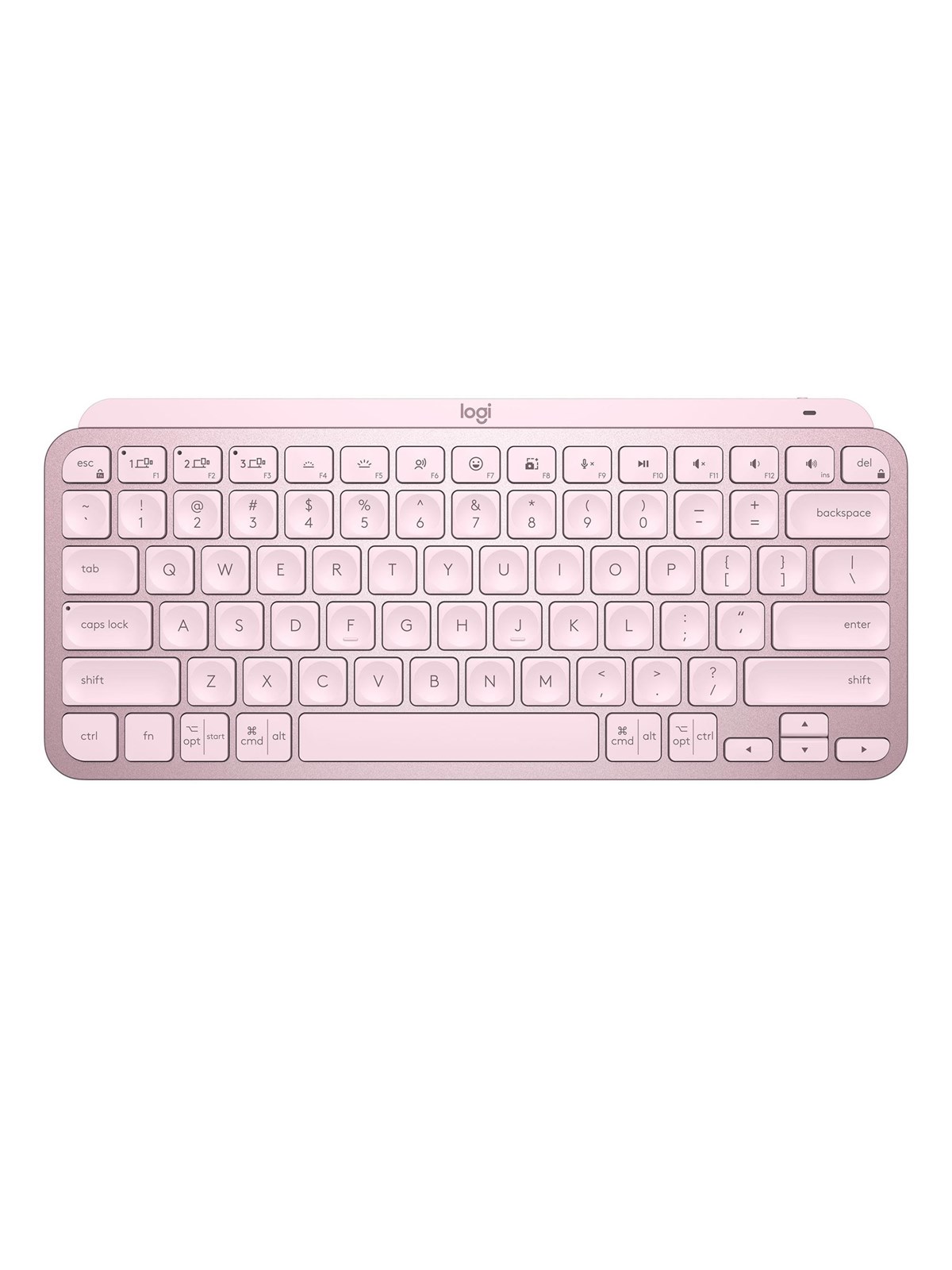 Logitech MX Keys Mini Minimalist Wireless Illuminated Keyboard - Rose - US - Tastatur - Englisch (US) - Pink
