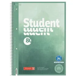 Brunnen Collegeblock A4 »Student« 80 Blatt kariert weiß