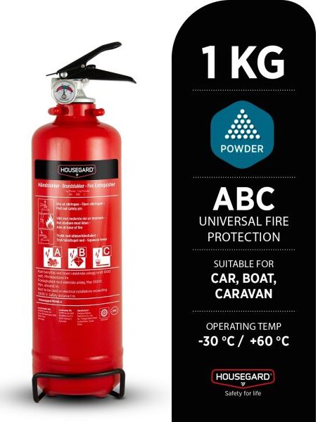 Housegard Pulverslukker   1 Kg   Rød