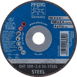 PFERD TOOLS Trennscheibe EHT gerade Leistungslinie SG STEEL für Stahl - 61340116