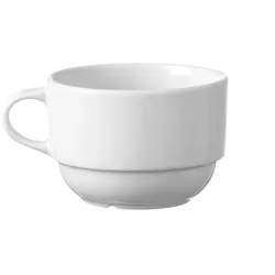 12x Cappuccino-Tasse, Delta, weiß, Hotel Porzellan, 0,23L, ⌀ 90mm