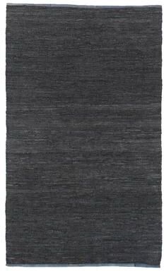Exquisite Rugs Leather Durry hand-tufted Leather Hide Dark Gray Area Rug - 6' x 9'