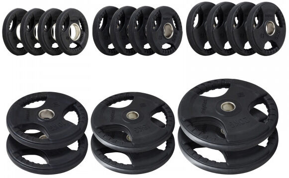 BodyMax Olympic Rubber Radial Disc Weight Plates 125kg Set
