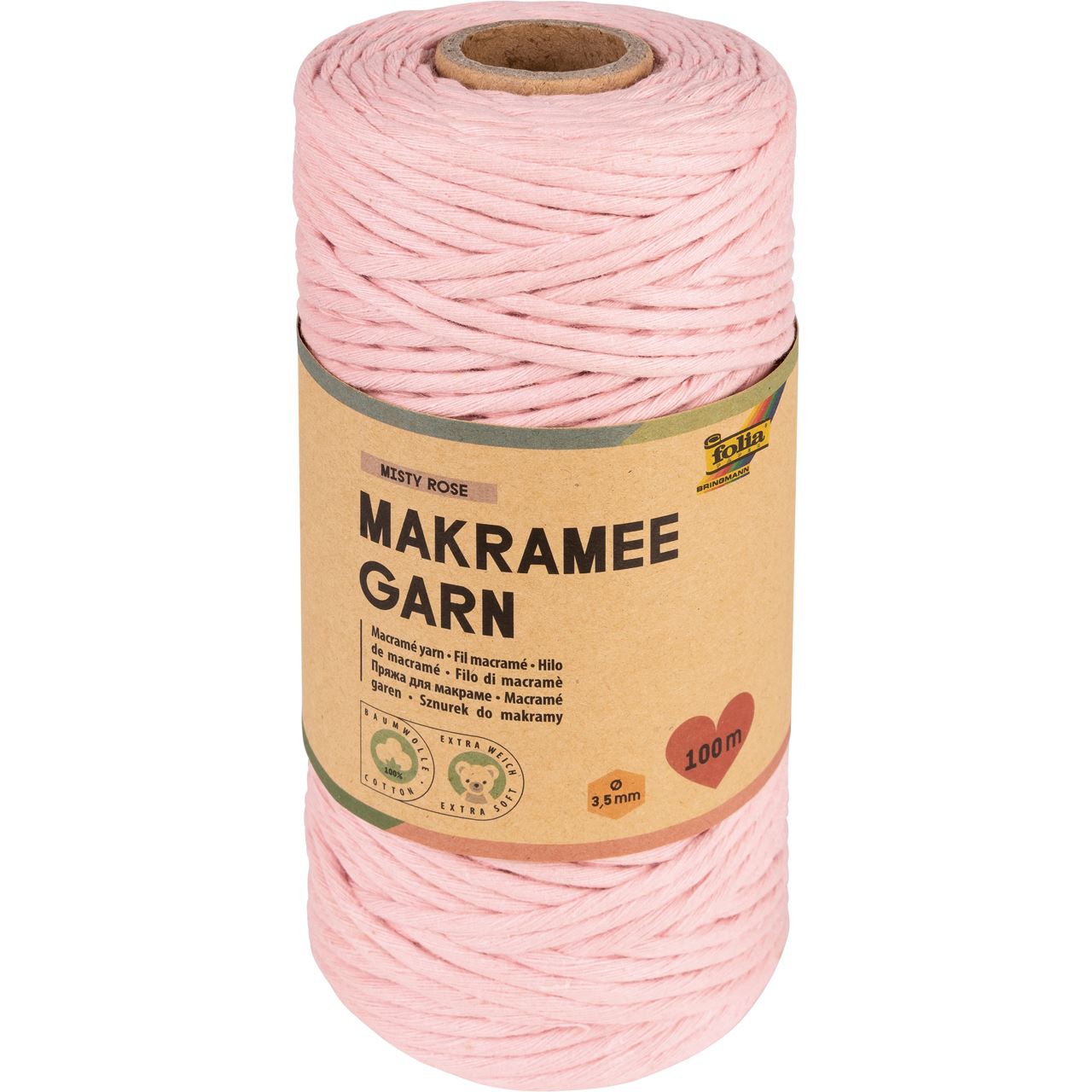 folia Makramee Garn altrosa Misty rose