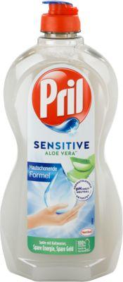 Handspülmittel Pril Sensitive Aloe Vera, hohe Fettlösekraft, besonders hautfreundlich, 450 ml in Recyclingflasche