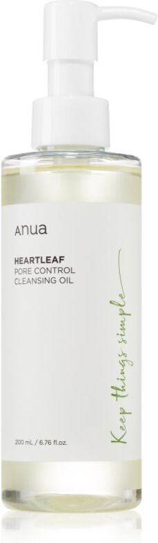 Anua Heartleaf Pore Control Cleansing Oil Öl zum Reinigen und Abschminken mit feuchtigkeitsspendender Wirkung 200 ml