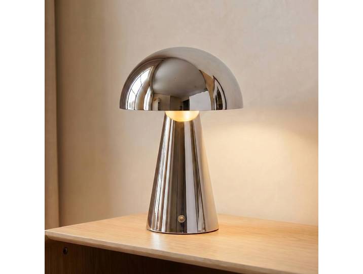 LED Tischlampe Nevijo Lindby, dimmbar, chrom / silber, für Wohn- / Esszimmer, Metall, Modern