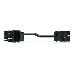 Wago 771-8965/007-201 konfektionierte Verbindungsleitung,Eca,Verteiler mit Phasenwechsel/Stecker,schwarz 7718965007201