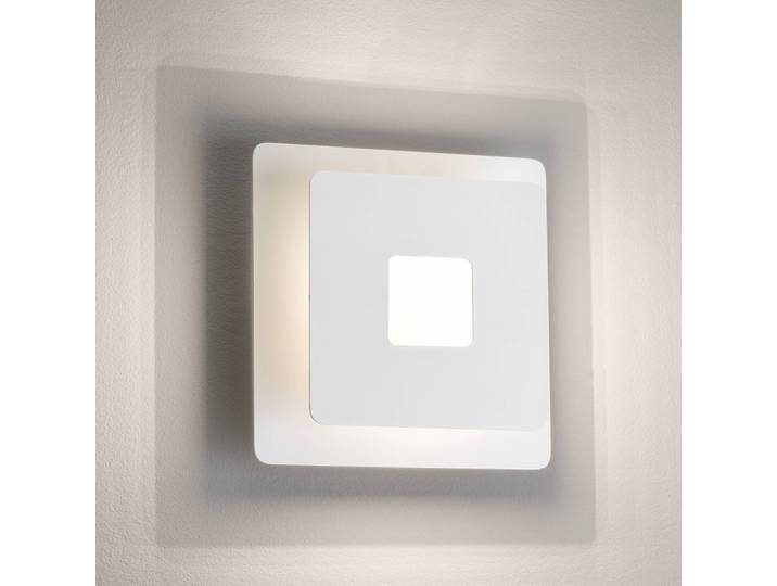 FISCHER & HONSEL Wandlampe Hennes, weiß / opal, für Wohn- / Esszimmer, Metall, Modern, LED Wandleuchte, Wandlampe Innen