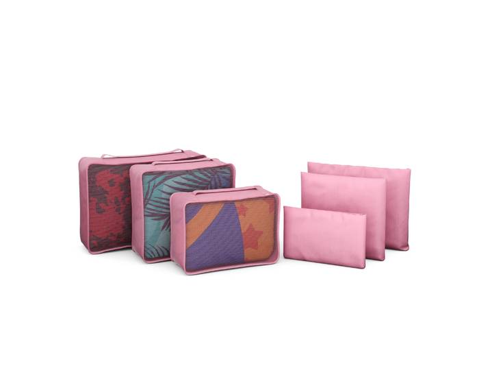 Reiseorganizer Set 6-teilig rosa