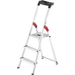 Hailo, Leiter + Gerüst, L60 StandardLine, Alu-Sicherheits-Stehleiter, 8 Stufen (Stehleiter, 253 cm)
