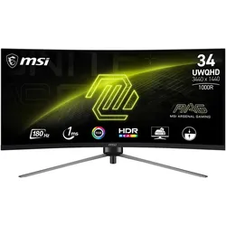 MSI MAG 345CQRDE (3440 x 1440 Pixel, 34"), Monitor, Schwarz