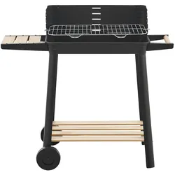 Helloshop26 - Holzkohlegrill 78 x 86 x 30 cm schwarz natur