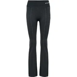hummel, Damen, Tights, Hmlmt Ivy Seamless Mw Flared Tights (S), Schwarz